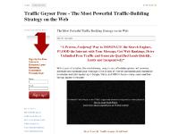 Traffic Geyser - Try It Risk-Free For 21 Days For $1