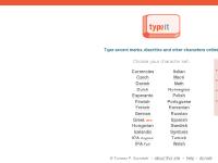 TypeIt - Type accent marks, diacritics and foreign letters online TypeIt - Type accent marks, diacritics and foreign letters online