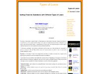 Types Of Loans: Homeowner, Plus, Logbook, Tenant, Crisis, Quick, VA Home, FHA Home, Secured, Unsecured Loan