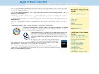Types Of Sleep Disorders Types Of Sleep Disorders