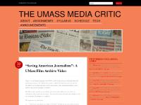 The UMass Media Critic The UMass Media Critic