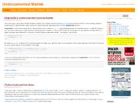 undocumentedmatlab.com Matlab, undocumented, unsupported