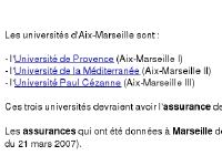 univ-aixmarseille.fr Université de Provence, Université de la Méditerranée, Université Paul Cézanne