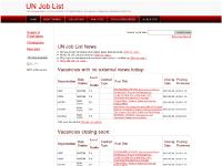 United Nations job vacancies on the UN Job List