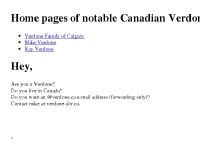 verdone - The Verdone's of Canada Web Site verdone - The Verdone's of Canada Web Site