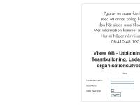 Visea AB - Utbildning inom Teambuildning, Ledarskap & organisationsutveckling Visea AB - Utbildning inom Teambuildning, Ledarskap & organisationsutveckling
