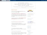 Windows Vista Troubleshooting for why Vista Runs Slow Windows Vista Troubleshooting for why Vista Runs Slow