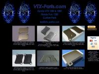 VTX-Parts Honda Fury, VTX-1300 & VTX-1800 Custom Motorcycle Cruiser Parts, Pair Valve Smog System Covers, Exhaust System Covers, Reed Valve Covers, Radiator Grill Covers, Brushed, Polished Stainless Steel, Polished Aluminum, Chrome