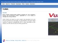 vuma.co.za page content, links on this page, footer (site information)