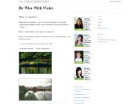 Waterwise-Learn to be wise with your water Waterwise-Learn to be wise with your water