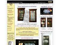 Cabinet Glass - Decorative Etched Glass Inserts - Door Glass
