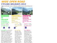 Wide Open Road Cycle Tours: Delivering affordable, quality, friendly European cycle tours since 2001 Wide Open Road Cycle Tours: Delivering affordable, quality, friendly European cycle tours since 2001