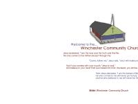Winchester Community Church Winchester Community Church