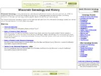 Wisconsin Genealogy and History Wisconsin Genealogy and History
