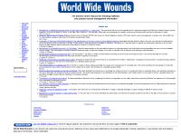World Wide Wounds - The Electronic Journal of Wound Management Practice (including woundcare, wound care, wounds, and dressings).