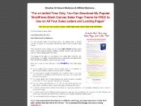 Free WordPress Sales Page Theme – Build Your Sales Letters and Affiliate Landing Pages with WordPress!