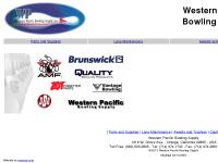Bowling Pinsetter, Pinspotter, Scoring, Lanes, Parts and Supplies for Brunswick and AMF from Western Pacific Bowling Supply