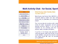 West Surrey IVC (Social & Multi-Activity Club) - Home Page